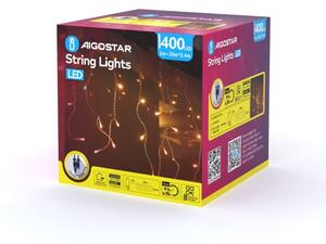 Aigostar - LED vonkajší vianočný reťazec 400xLED/8 funkcií 23x0,4m IP44 teplá biela