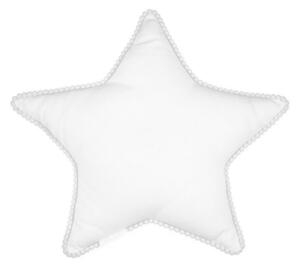 Mini Boho vankúš hviezda s bublinkami biely 38 cm