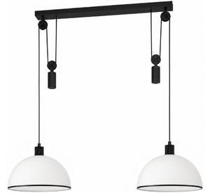 BRILAGI - LED luster na lanku RETRO GLASS 2xE27/40W/230V čierna/biela
