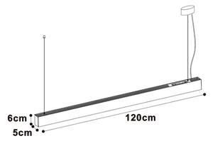 Top Light - LED stropné prisadené závesné svietidlo HORIZON LED/40W/230V čierna