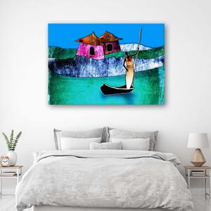Obraz na plátne Žena v člne Rozmery: 60 x 40 cm