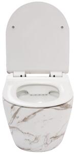 REA - Carlos Slim Lava závesná WC misa vrátane sedátka matná, imitácia kameňa, REA-C8004
