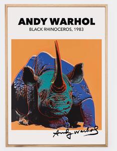 Plagát Black Rhinoceros | Andy Warhol