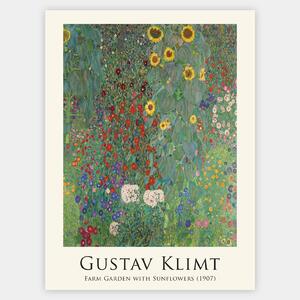 Plagát Farm Garden with Sunflowers | Gustav Klimt