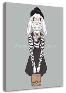 Obraz na plátne Zajac v sukni Rozmery: 40 x 60 cm