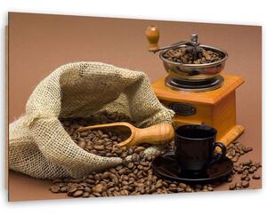 Gario Obraz Mlynček a kávové zrná Veľkosť: 100 x 70 cm, Prevedenie: Panelový obraz