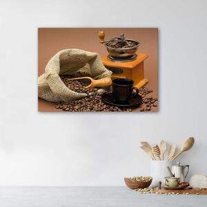 Obraz na plátne Mlynček a kávové zrná Rozmery: 60 x 40 cm