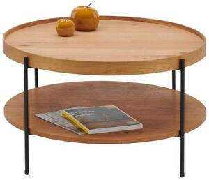 KONFERENČNÝ STOLÍK, čierna, farba duba, drevo, kompozitné drevo, 80/80/45 cm Hom`in - Stolíky do obývačky