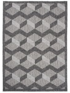Kusový koberec 3D sivý 80x200cm