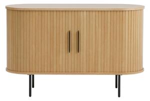 Komoda v dekore duba s posuvnými dverami v prírodnej farbe 120x76x45 cm Nola – Unique Furniture