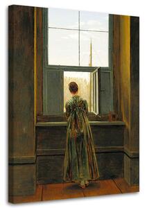 Obraz na plátne Žena pri okne - Caspar David Friedrich, reprodukcia Rozmery: 40 x 60 cm