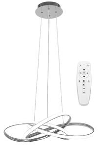 Toolight Toolight, LED moderné stropné svietidlo + diaľkové ovládanie APP816-CP, chrómová, OSW-03997