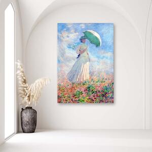Obraz na plátne Žena s dáždnikom otočená doprava - Claude Monet, reprodukcia Rozmery: 40 x 60 cm