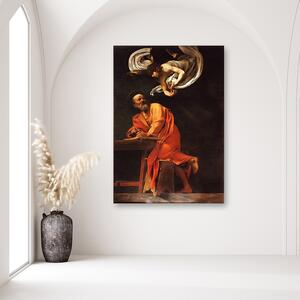 Obraz na plátne Svätý Matúš a anjel - Michelangelo Merisi da Caravaggio, reprodukcia Rozmery: 40 x 60 cm