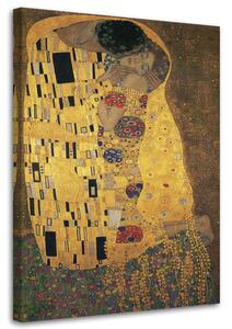 Obraz na plátne Bozk - Gustav Klimt, reprodukcia Rozmery: 40 x 60 cm