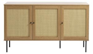 Nízka komoda v dekore duba v prírodnej farbe 140x80 cm Pensacola – Unique Furniture