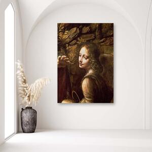 Obraz na plátne Madona v jaskyni - Leonardo da Vinci, reprodukcia Rozmery: 40 x 60 cm