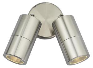 Där Lighting ORT0968 - LED vonkajšie nástenné bodové svietidlo ORTEGA 2xGU10/5W/230V IP65 chróm