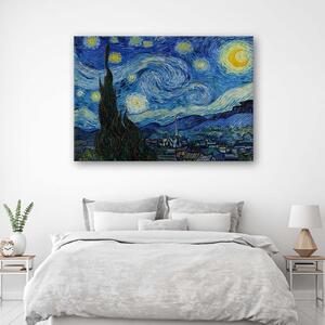 Obraz na plátne Hviezdna noc - Vincent van Gogh, reprodukcia Rozmery: 60 x 40 cm