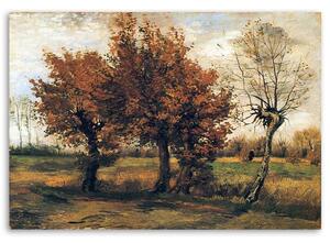Obraz na plátne Jesenná krajina so štyrmi stromami - Vincent van Gogh, reprodukcia Rozmery: 60 x 40 cm