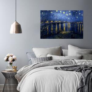 Obraz na plátne Hviezdna noc nad Rhônou - Vincent van Gogh, reprodukcia Rozmery: 60 x 40 cm