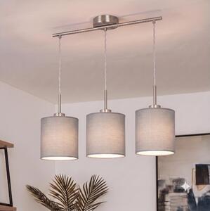 Brilagi - LED luster na lane NUBILA 3xE27/60W/230V svetlosivá