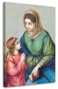 Obraz na plátne Svätá Anna a malá panna Mária Rozmery: 40 x 60 cm