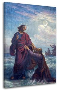 Obraz na plátne Topiaci sa sv. Peter a Ježiš, Viedeň Rozmery: 40 x 60 cm