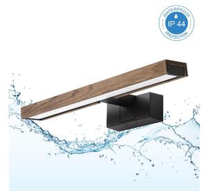 Brilagi - LED osvetlenie pre kúpeľňové zrkadlo 3v1 WOODY MIRROR LED/8W/230V IP44 čierna/dub orech
