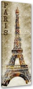 Obraz na plátne Paríž a Eiffelova veža Rozmery: 30 x 90 cm