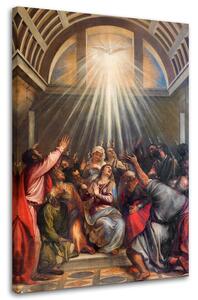 Obraz na plátne Zoslanie Ducha svätého, Tiziano Vecelli, Benátky Rozmery: 40 x 60 cm