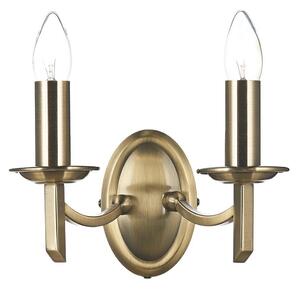 Där Lighting AMB0975 - Nástenné svietidlo AMBASSADOR 2xE14/40W/230V mosadz