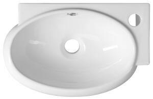 Sapho RIBERA keramické umývadlo rohové 43x28,5 cm, otvor pre batériu vpravo, biela
