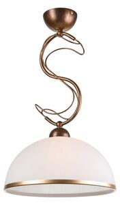 Luster na tyči COBRA 1xE27/60W/230V priemer 30 cm bronz/patina