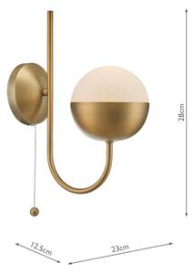 Där Lighting AND0742 - Nástenná lampa ANDRE 1xE14/11W/230V mosadz