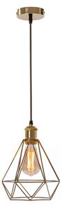 Toolight - Závesná lampa kovová 392197, zlatá, OSW-09680