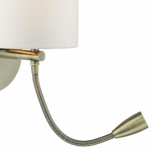 Där Lighting FET0775 - LED nástenné svietidlo FETA 1xE27/60W/230V + LED/1W mosadz