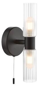 Där Lighting BOL0922 - Kúpeľňové nástenné svietidlo BOLTON 2xG9/5W/230V IP44 čierne