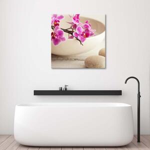 Obraz na plátne Ružové orchidey v miske Rozmery: 30 x 30 cm