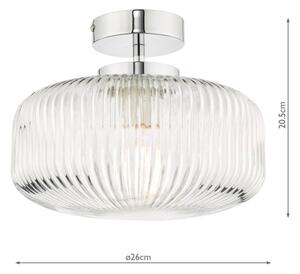 Där Lighting RIV5208 -Kúpeľňové prisadené stropné svietidlo RIVA 1xE27/60W/230V IP44 chróm