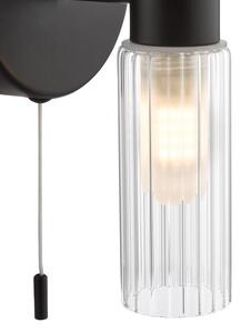 Där Lighting BOL0922 - Kúpeľňové nástenné svietidlo BOLTON 2xG9/5W/230V IP44 čierne
