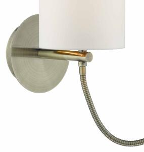 Där Lighting FET0775 - LED nástenné svietidlo FETA 1xE27/60W/230V + LED/1W mosadz
