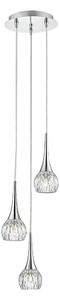 Där Lighting LYA0350 - Závesný luster na lanku LYALL 3xG9/40W/230V lesklý chróm