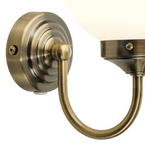 Där Lighting BAR0775 - Kúpeľňové nástenné svietidlo BARCLAY 1xE14/40W/230V IP44 mosadz