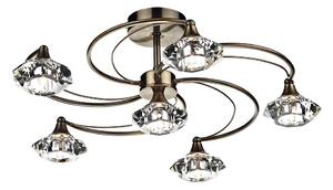 Där Lighting LUT0675 - Prisadený luster LUTHER 6xG9/40W/230V mosadz