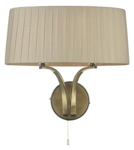 Där Lighting CRI0929 - Nástenné svietidlo CRISTIN 2xE14/40W/230V mosadz/taupe