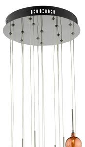 Där Lighting AUR1564 - Závesný luster na lane AURELIA 15xG4/10W/230V