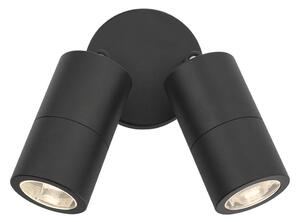 Där Lighting ORT0922 - LED vonkajšie nástenné bodové svietidlo ORTEGA 2xGU10/5W/230V IP65 čierne