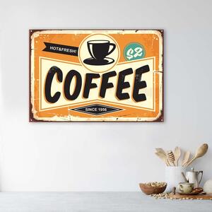 Obraz na plátne Ceduľa s kávou Rozmery: 60 x 40 cm
