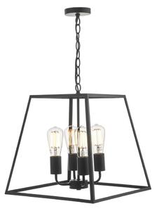 Där Lighting ACA8622 - Luster na reťazi ACADEMY 4xE27/60W/230V čierny